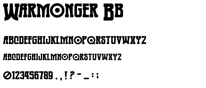 Warmonger BB font